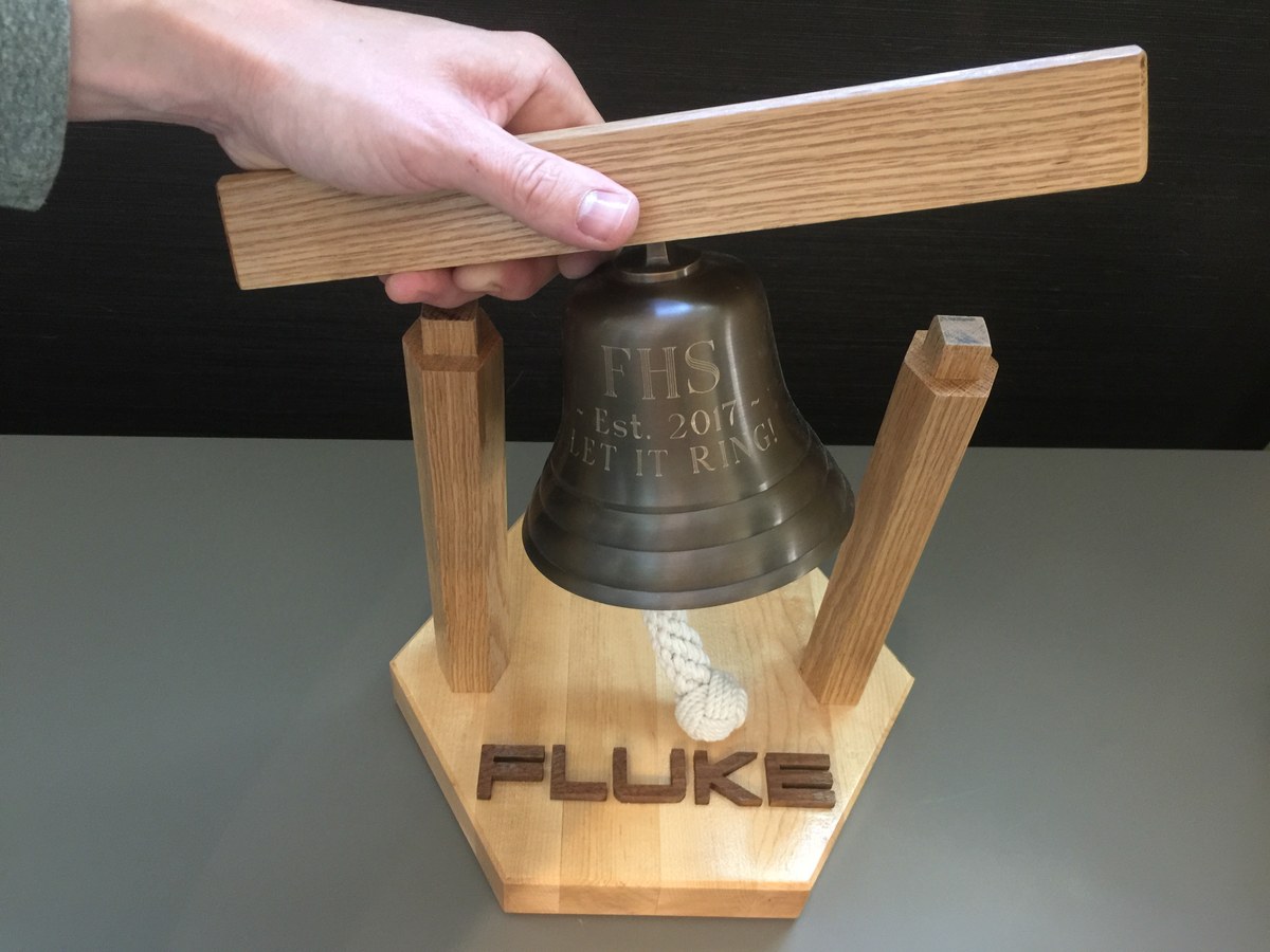 Custom oak sales bell for Fluke